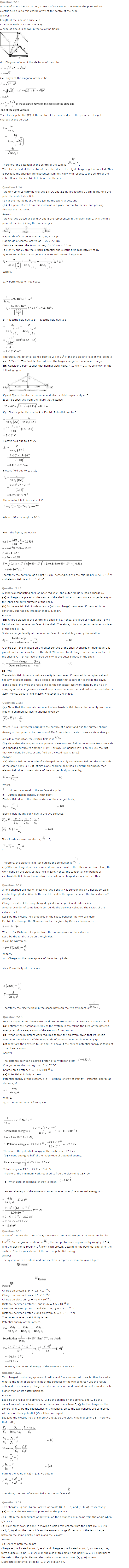 NCERT Solutions For Class 12 Physics Chapter 2 Electrostatic Potential and Capacitance 2