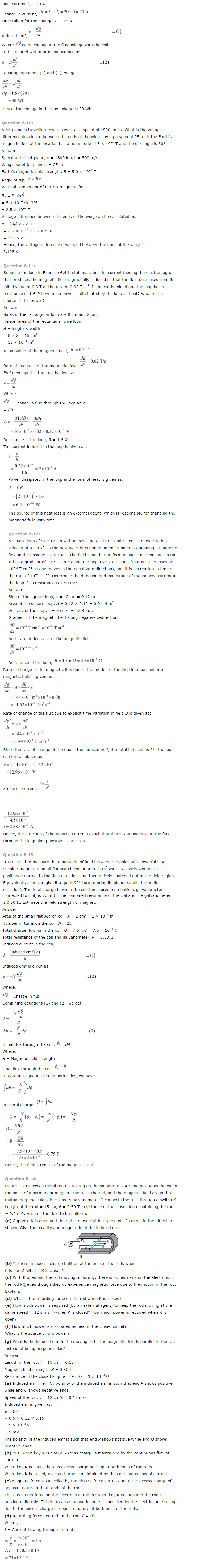 NCERT Solutions For Class 12 Physics Chapter 6 Electromagnetic Induction 2