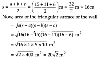 NCERT Solutions for Class 9 Maths Chapter 12 Heron's Formula Ex 12.1 Q3.1