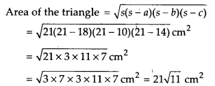 NCERT Solutions for Class 9 Maths Chapter 12 Heron's Formula Ex 12.1 Q4