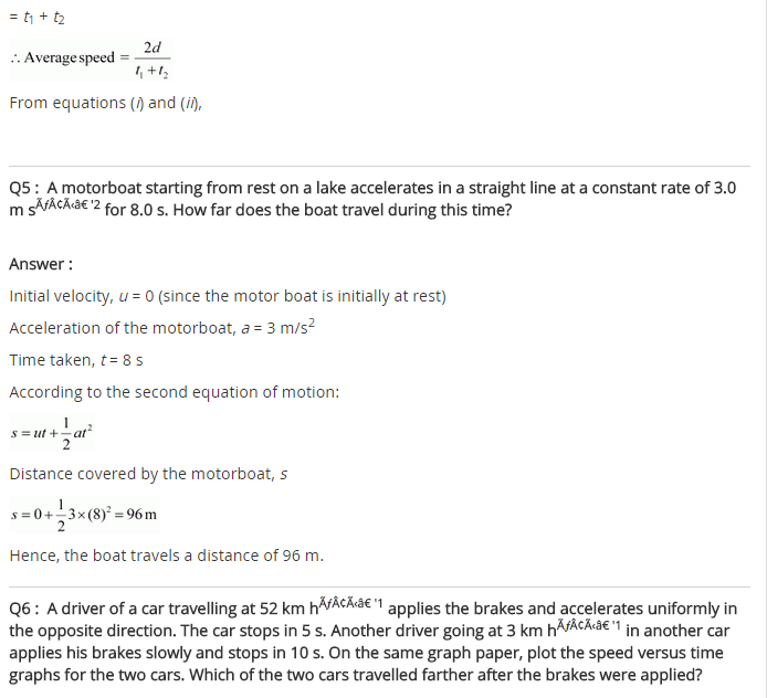 NCERT Solutions for Class 9 Science Chapter 8 Motion 14