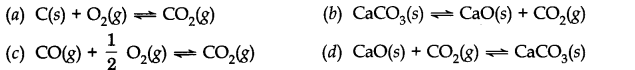 NCERT Solutions for Class 11 Chemistry Chapter 7 Equilibrium MCQ Q1