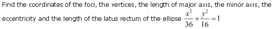 NCERT Solutions for Class 11 Maths Chapter 11 Conic Sections Ex 11.3 Q1