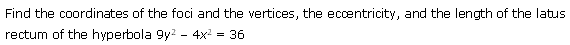 NCERT Solutions for Class 11 Maths Chapter 11 Conic Sections Ex 11.4 Q3