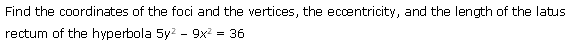 NCERT Solutions for Class 11 Maths Chapter 11 Conic Sections Ex 11.4 Q5