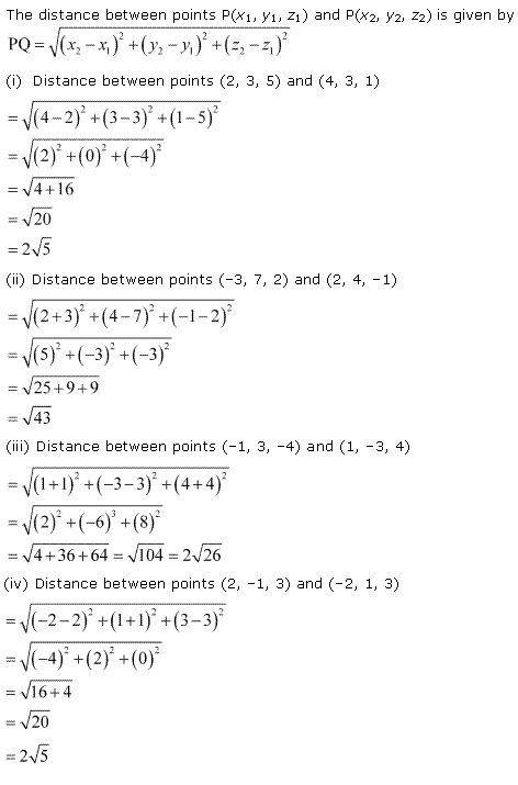 NCERT Solutions for Class 11 Maths Chapter 12 Introduction to three Dimensional Geometry Ex 12.2 Q1.1