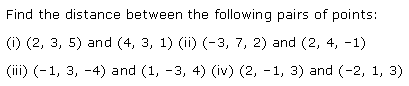 NCERT Solutions for Class 11 Maths Chapter 12 Introduction to three Dimensional Geometry Ex 12.2 Q1