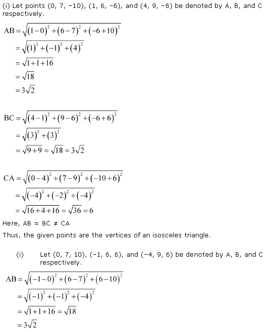 NCERT Solutions for Class 11 Maths Chapter 12 Introduction to three Dimensional Geometry Ex 12.2 Q3.1