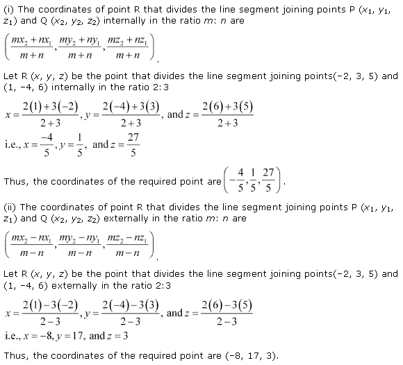 NCERT Solutions for Class 11 Maths Chapter 12 Introduction to three Dimensional Geometry Ex 12.3 Q1.1