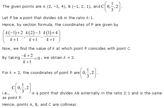 NCERT Solutions for Class 11 Maths Chapter 12 Introduction to three Dimensional Geometry Ex 12.3 Q4.1