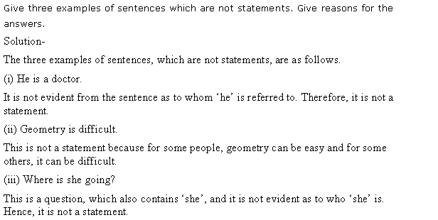 NCERT Solutions for Class 11 Maths Chapter 14 Mathematical Reasoning Ex 14.1 Q2.1