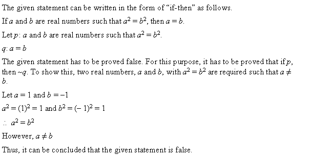 NCERT Solutions for Class 11 Maths Chapter 14 Mathematical Reasoning Ex 14.5 Q2.1