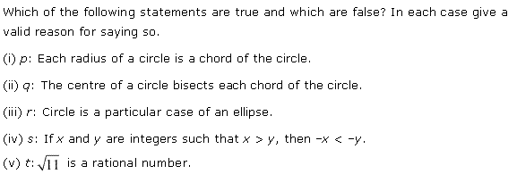 NCERT Solutions for Class 11 Maths Chapter 14 Mathematical Reasoning Ex 14.5 Q5