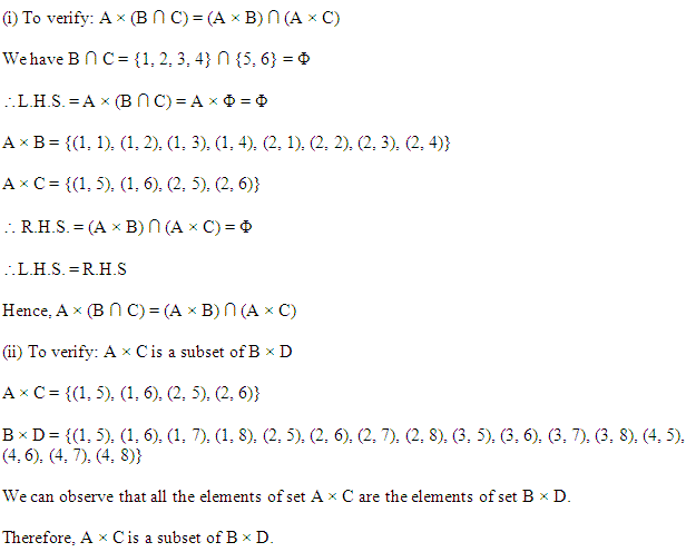 NCERT Solutions for Class 11 Maths Chapter 2 Relations and Functions Ex 2.1 Q7.1